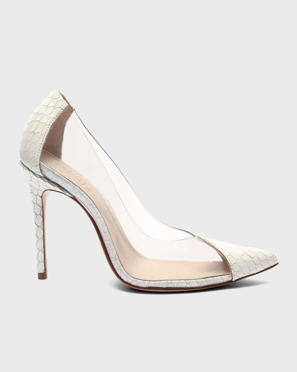 Cendi See-Through Vinyl High-Heel Pumps